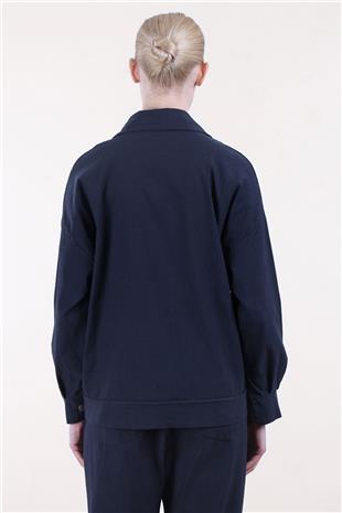 Cep Pul Payet Baskılı Kadın Ceket Pantolon Takım