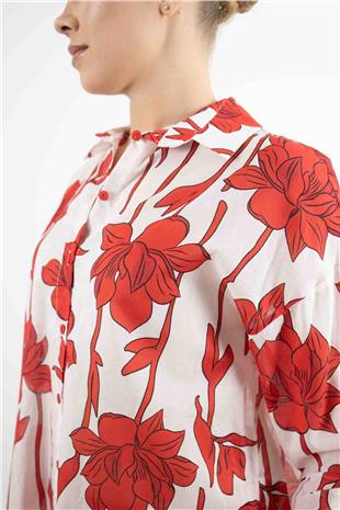 Çiçek Desenli Gömlek