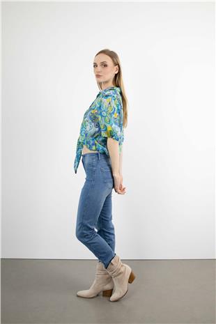 Çift Taraflı Desenli Pantolon