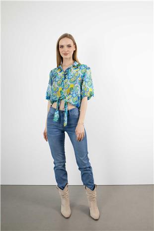 Çift Taraflı Desenli Pantolon