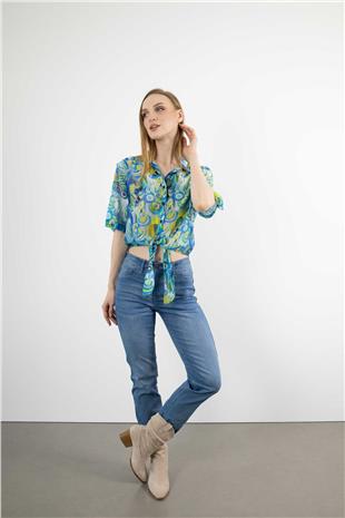 Çift Taraflı Desenli Pantolon