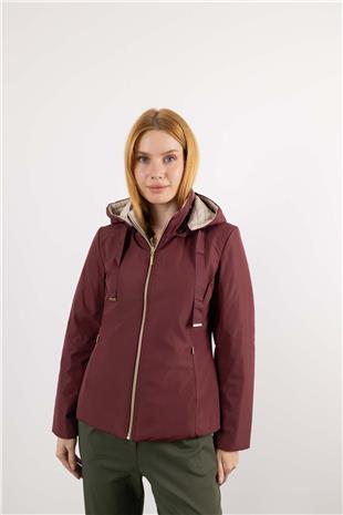 Çift Taraflı Kapüşonlu Mont