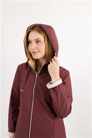 Çift Taraflı Kapüşonlu Mont