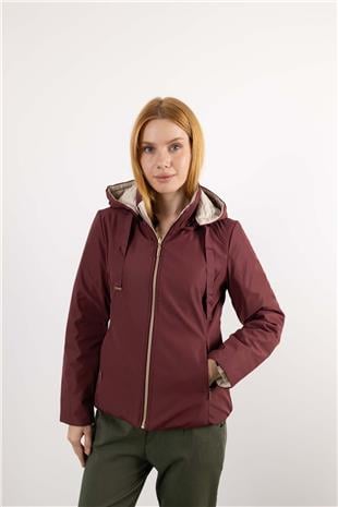 Çift Taraflı Kapüşonlu Mont