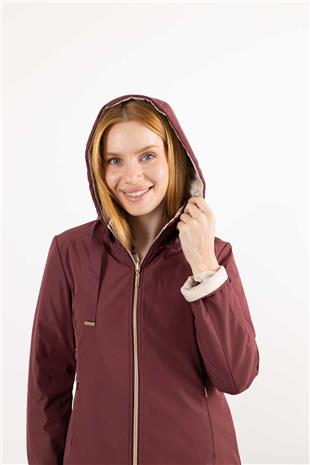 Çift Taraflı Kapüşonlu Mont