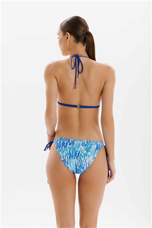 Dalga Desen Detaylı Üçgen Kadın Bikini