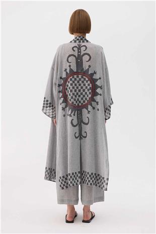 Dama Desenli Kimono