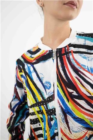 Dijital Baskı Fermuar Detay Ceket