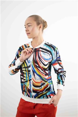 Dijital Baskı Fermuar Detay Ceket