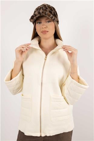 Dik Yaka Triko Ceket