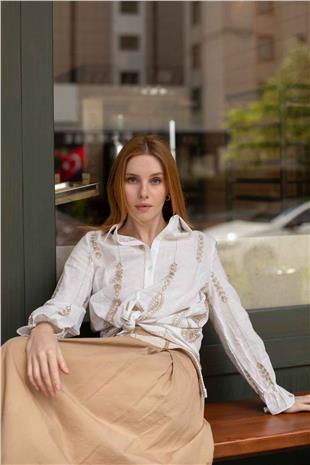 Dore Nakışlı Gömlek