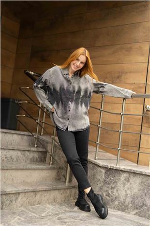 Geniş Kesim  Likralı Jeans Pantolon