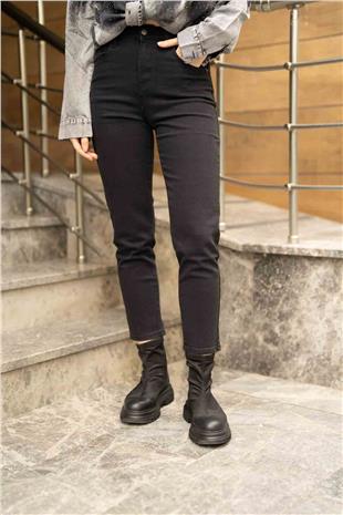 Geniş Kesim  Likralı Jeans Pantolon