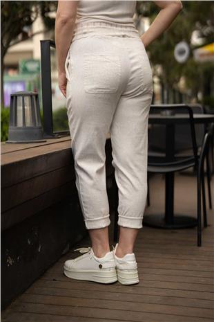 Halka Kemerli Bengalin Kadın Pantolon