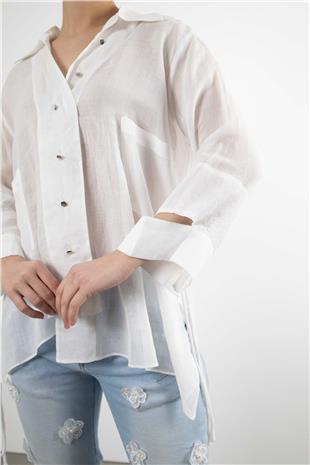 İnce Keten Gömlek