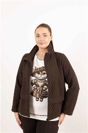 Kabartma Desen Detaylı Uzun Kollu Cepli Örme Hırka