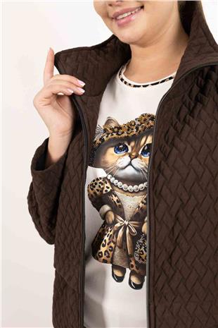 Kabartma Desen Detaylı Uzun Kollu Cepli Örme Hırka