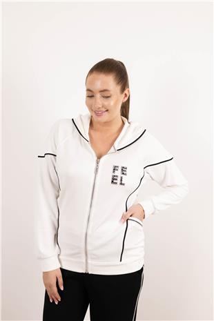 Kapüşon Detaylı Cep Taş Ve Yazı Taş Baskılı Takım