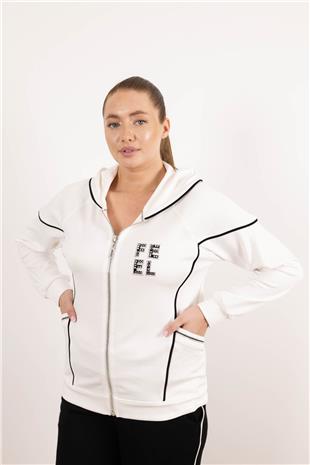 Kapüşon Detaylı Cep Taş Ve Yazı Taş Baskılı Takım