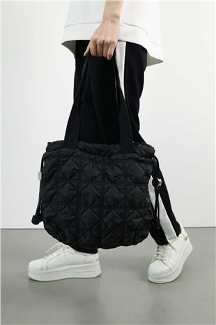 Kare Desenli Omuz Çantası