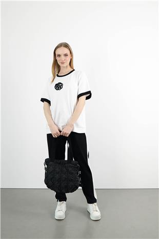 Kare Desenli Omuz Çantası