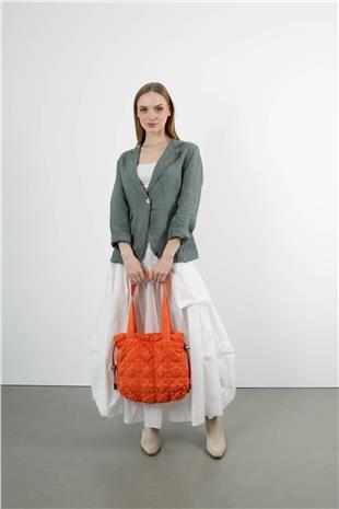 Kare Desenli Omuz Çantası