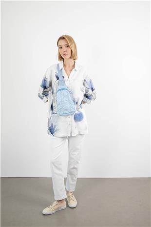 Kare Desenli Tek Kol Çapraz Çanta