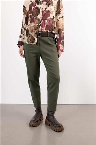 Kemer Detay Bel Lastik Pantolon