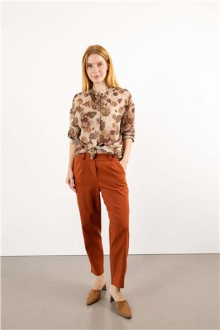 Kemer Detay Bel Lastik Pantolon