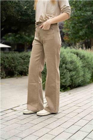 Kemer Detay Keten Pantolon