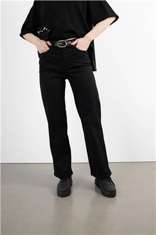 Kemerli Boru Paça Pantolon