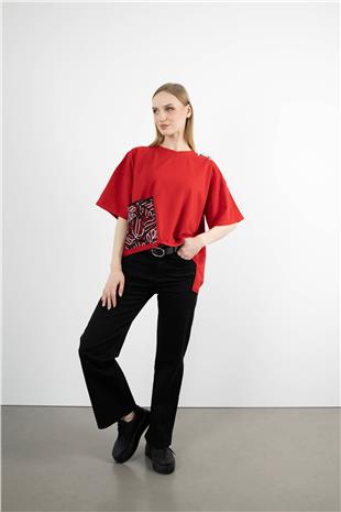 Kemerli Boru Paça Pantolon