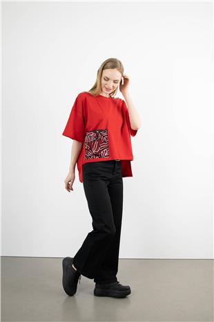 Kemerli Boru Paça Pantolon