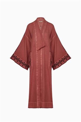 Kol Ucu Püskül Detay Kimono