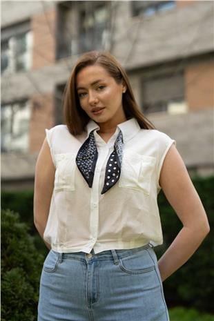 Kravat Detaylı Kadın Gömlek