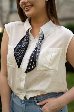 Kravat Detaylı Kadın Gömlek