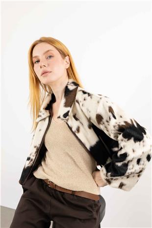 Leopar Desen Ceket