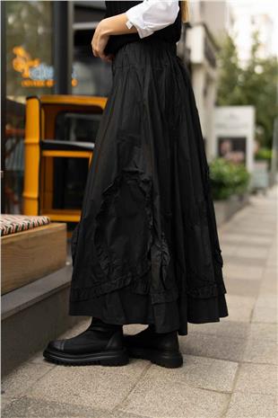 Motif Detay Paraşüt Kumaş Pantolon