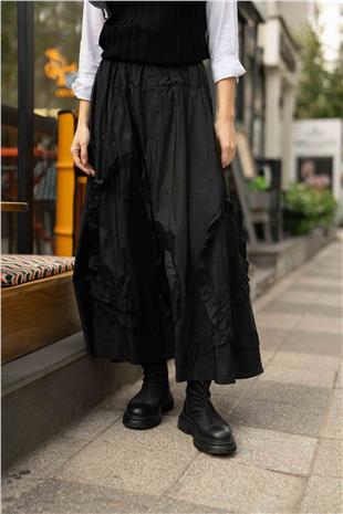 Motif Detay Paraşüt Kumaş Pantolon