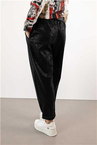 Nubuk Görünümlü Kemer Detay Pantolon