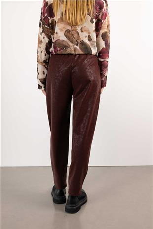 Nubuk Görünümlü Kemer Detay Pantolon