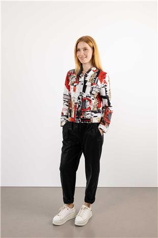 Nubuk Görünümlü Kemer Detay Pantolon