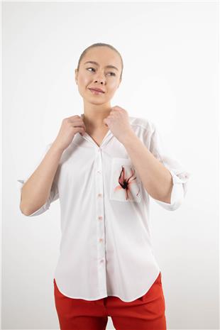 Ön Arka Kelebek İşleme Detay Gömlek