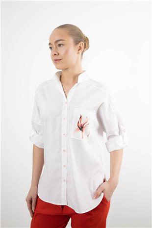 Ön Arka Kelebek İşleme Detay Gömlek