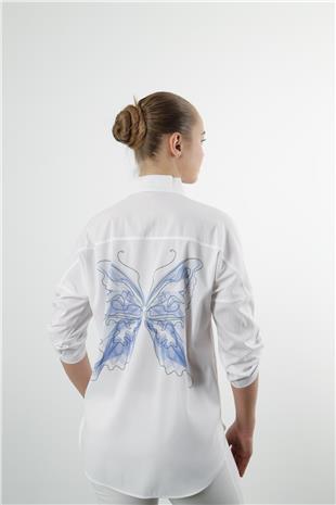 Ön Arka Kelebek İşleme Detay Gömlek
