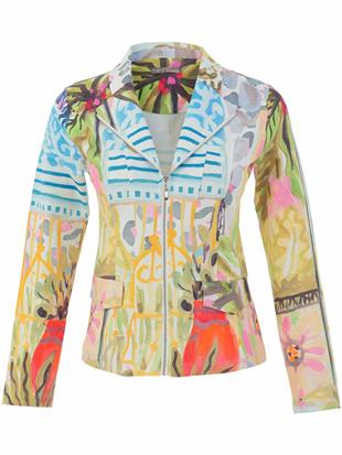 Ön Fermuar Detay Cep Görünümlü Kadın Ceket