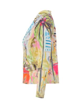 Ön Fermuar Detay Cep Görünümlü Kadın Ceket