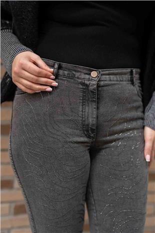 Önü Taşlı Pantolon