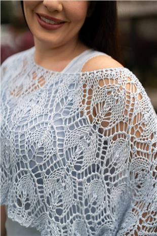 Örgü Detaylı Merserize Kadın Bluz