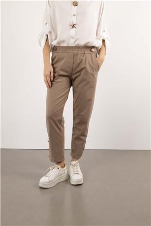 Paça Bel Gold Düğme Detay Pantolon